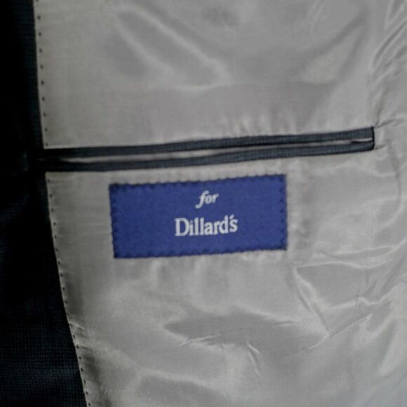 Hart Schaffner Marx 42R Wool Gray Check Suit 39/31 2 Piece 2 Button High Rise Pl - Picture 13 of 16